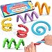 ddLUCK Fidget Toys Silicone Sensory Sticks Textured Calming Sensory Toys for Kids with Autism Autism Toy for Anxiety Relief Travel Toy for Kids 3 Adults 6 Pack - Image 2