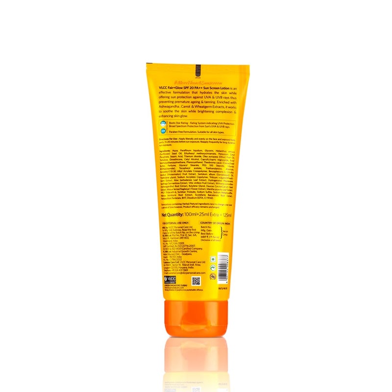 VLCC Fair Glow Sunscreen Lotion SPF 20  108 Pounds Solid - Image 4
