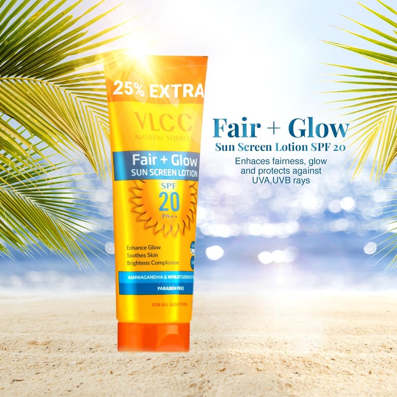 VLCC Fair Glow Sunscreen Lotion SPF 20  108 Pounds Solid - Image 3