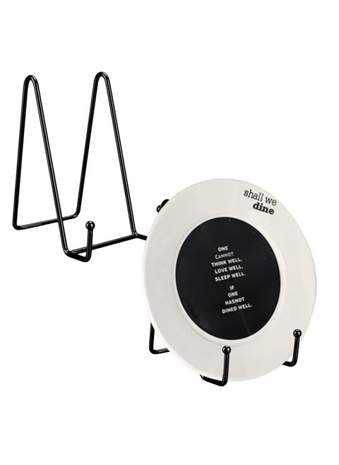 Plate Stands for Display Plate Holder Display Stand，Metal Frame Easel for Plate Book Photo(Black)