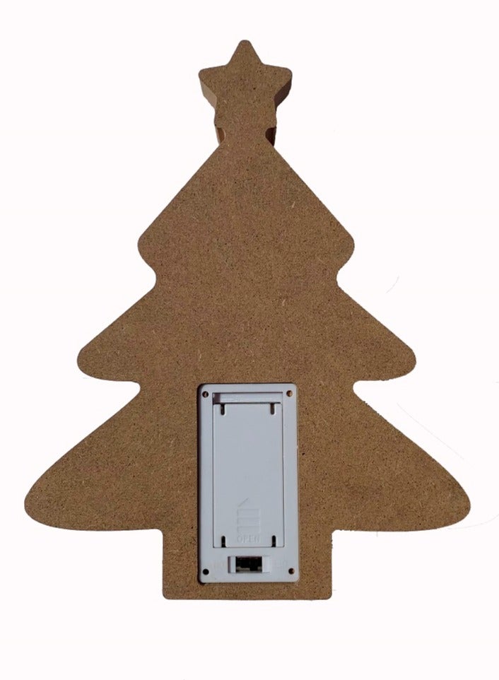 Salla Wooden Neon Festive Tree Light 21x17cm - Image 5
