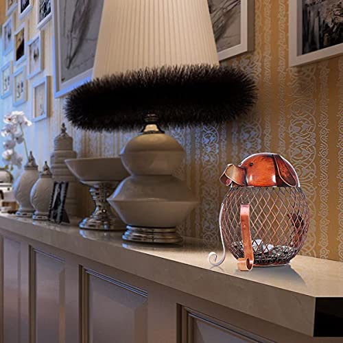 Tooarts Money Bank Puppy Iron Handmade Coin Bank Practical Craft Piggy Bank Home Decoration Christmas Birthday Gift - Image 4