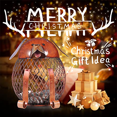 Tooarts Money Bank Puppy Iron Handmade Coin Bank Practical Craft Piggy Bank Home Decoration Christmas Birthday Gift - Image 2