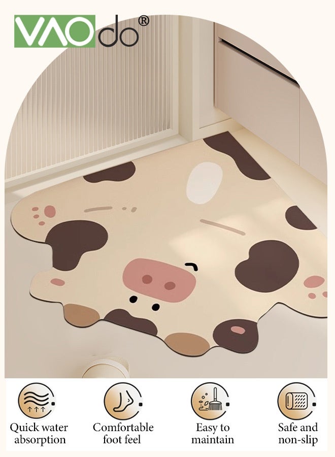 VAOdo Irregular Kitchen Mat, Cushioned Anti Fatigue Kitchen Rug, Non-Slip Standing Desk Mat, Dirt-resistant and Easy to Clean Kitchen Rug Set for Kitchen, Floor, Office, Bathroom 80*80CM - Image 2