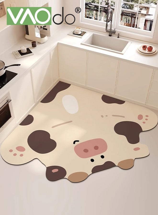 VAOdo Irregular Kitchen Mat, Cushioned Anti Fatigue Kitchen Rug, Non-Slip Standing Desk Mat, Dirt-resistant and Easy to Clean Kitchen Rug Set for Kitchen, Floor, Office, Bathroom 80*80CM - Image 1