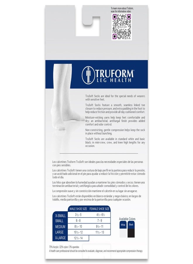 Truform Medical Compression Socks for Men and Women, 8-15 mmHg Knee High Over Calf Length, White, Medium - Image 5