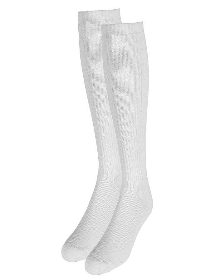 Truform Medical Compression Socks for Men and Women, 8-15 mmHg Knee High Over Calf Length, White, Medium - Image 3
