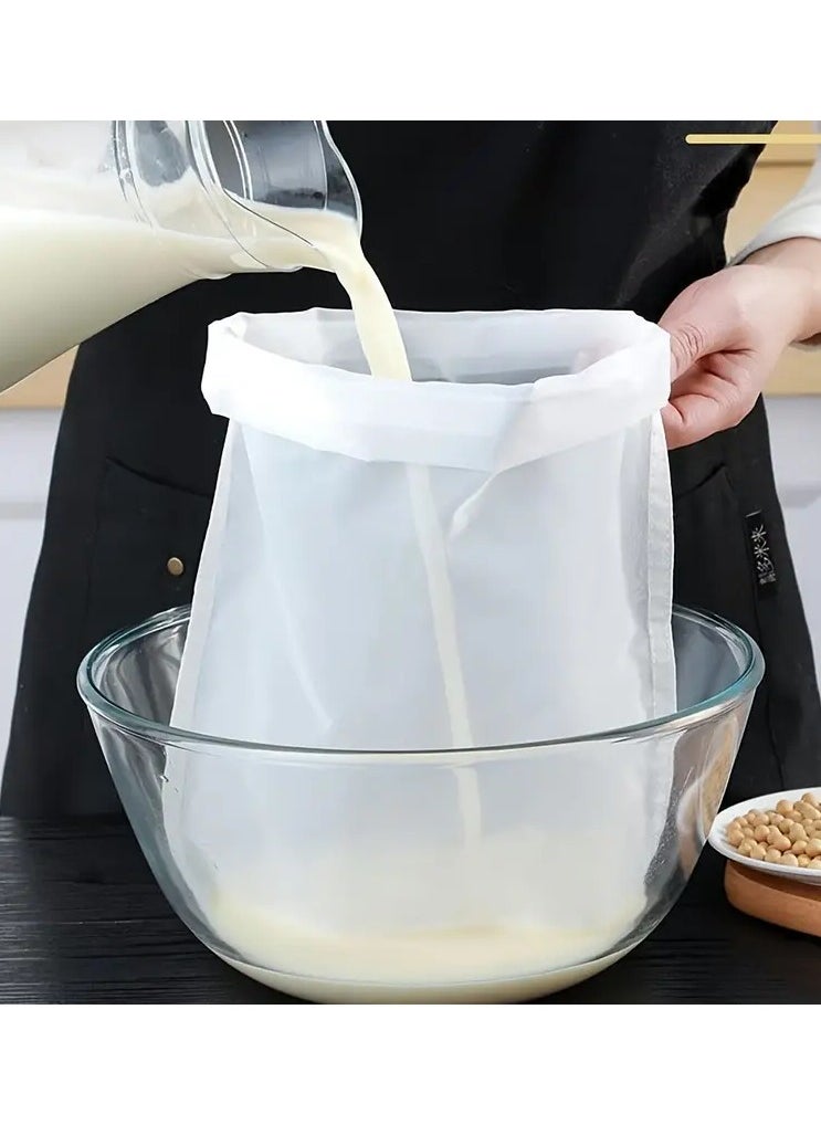Goolsky - 1/5pcs Reusable Nylon Fine Mesh Food Strainer Bags, Multi-Purpose Kitchen Straining Tool, Durable, Easy to Clean, for Nut Milk, Juice, Cheese, Brewing - Image 1