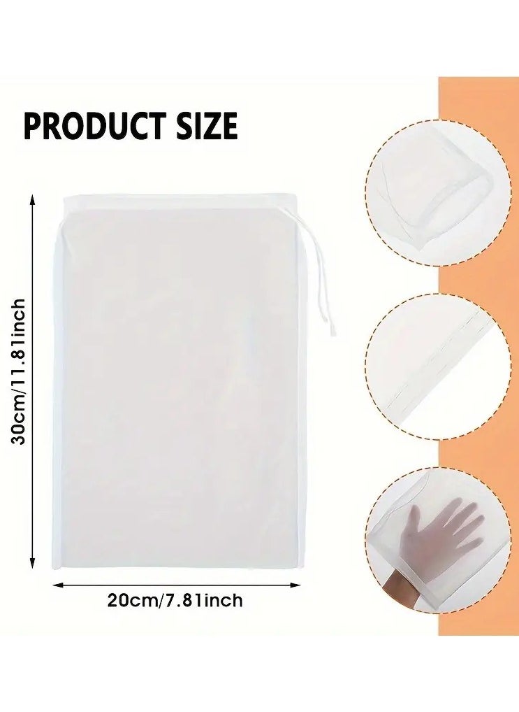 Goolsky - 1/5pcs Reusable Nylon Fine Mesh Food Strainer Bags, Multi-Purpose Kitchen Straining Tool, Durable, Easy to Clean, for Nut Milk, Juice, Cheese, Brewing - Image 1