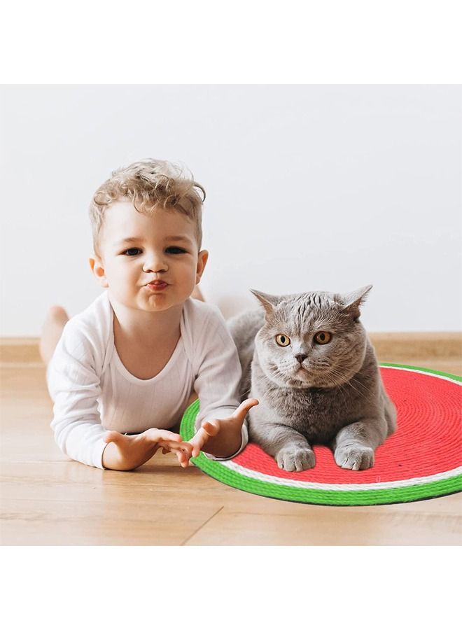 Neostyle Natural Durable Sisal Cat Scratch Mats with Lanyard for Walls Watermelon - Image 2