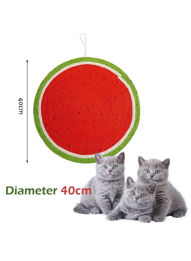 Neostyle Natural Durable Sisal Cat Scratch Mats with Lanyard for Walls Watermelon - Image 3