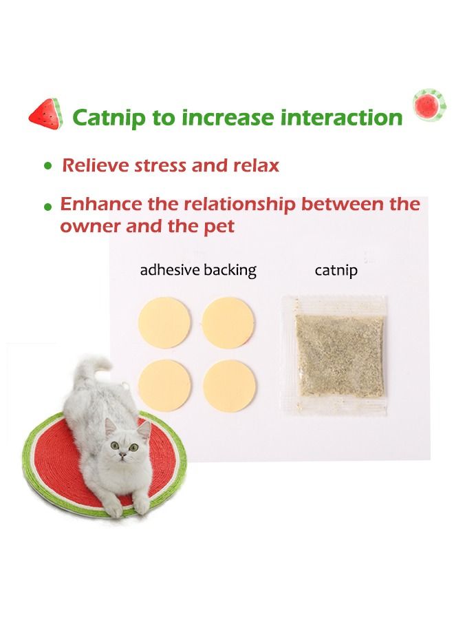 Neostyle Natural Durable Sisal Cat Scratch Mats with Lanyard for Walls Watermelon - Image 4