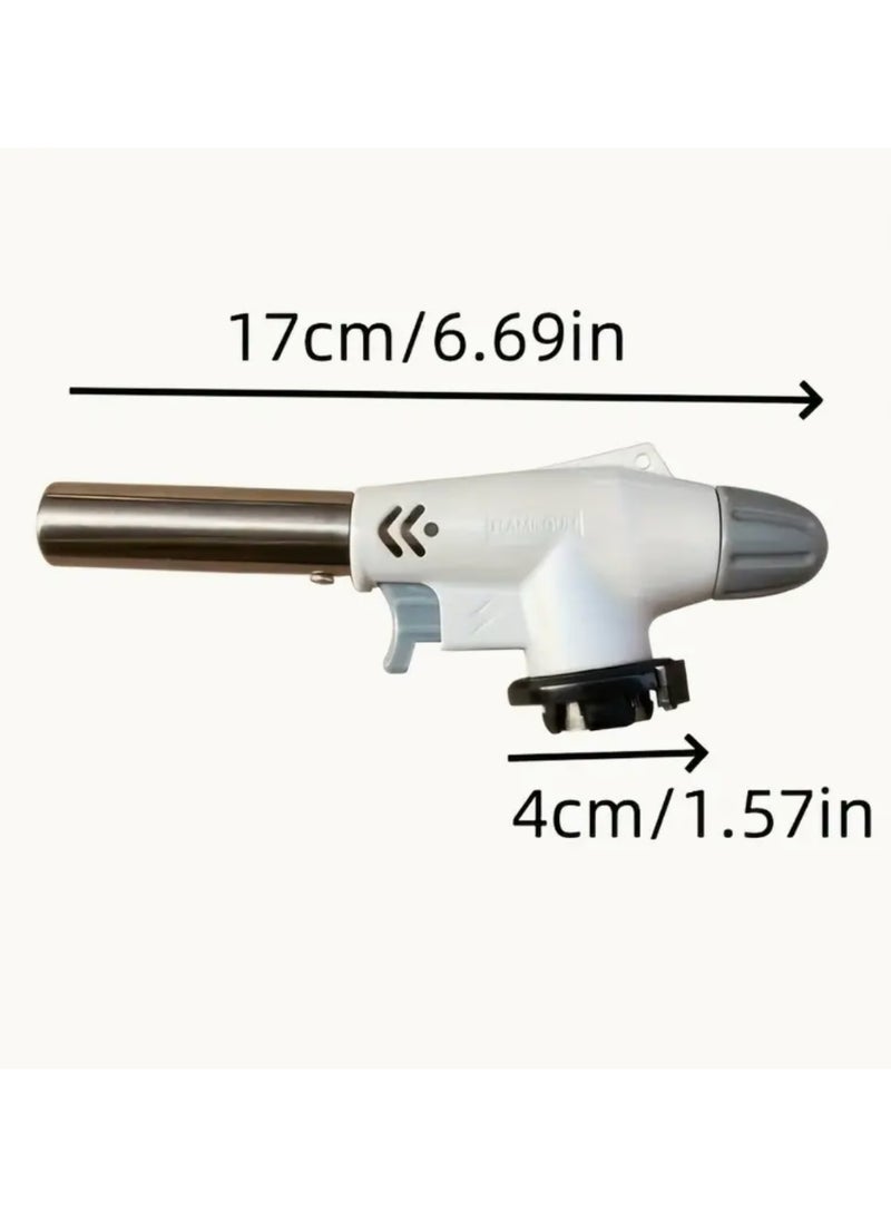 Kitchen Torch with Adjustable Flame & 360° Rotating Nozzle - Heavy-Duty ABS Construction, Ergonomic Handle, Refillable Gas Lighter for Searing, Sauté, Caramelizing, Baking, BBQ, Low-Temperature Cooking - Image 2
