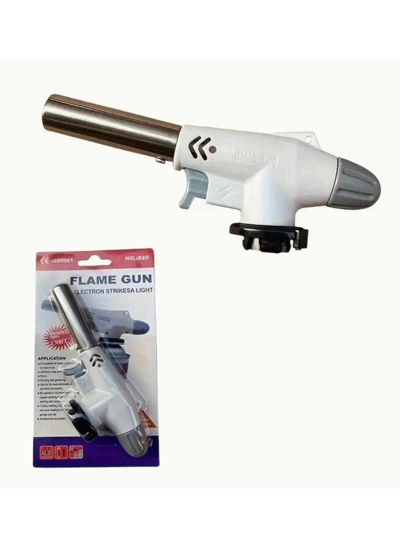 Kitchen Torch with Adjustable Flame & 360° Rotating Nozzle - Heavy-Duty ABS Construction, Ergonomic Handle, Refillable Gas Lighter for Searing, Sauté, Caramelizing, Baking, BBQ, Low-Temperature Cooking - Image 1