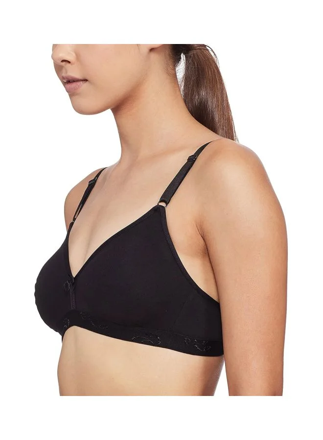 Jockey Black 1582 Women Super Combed Cotton Elastane Stretch Slip On Crop Top With Stay Fresh Treatment for Women | Best Price UAE