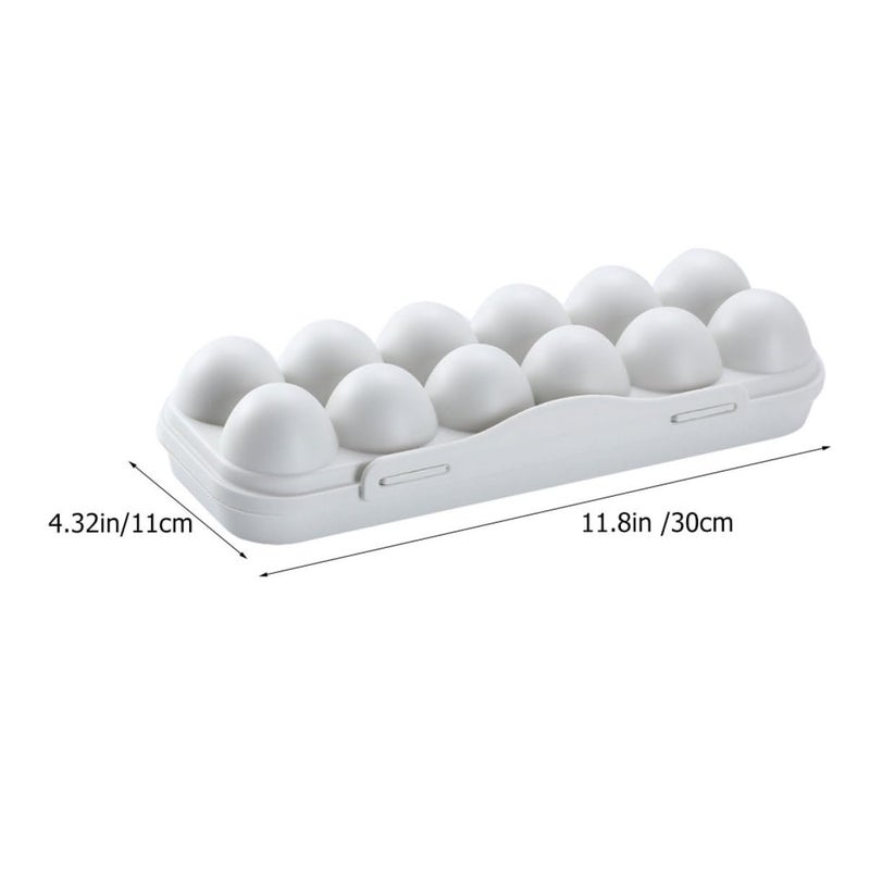 12 Grid Egg Holder For Refrigerator Food Storage Container Break Resistant Egg Organizer - Image 3