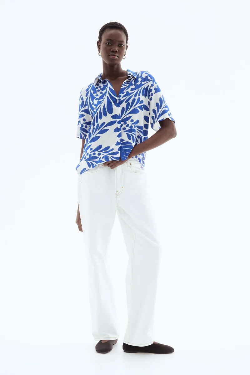 H&M Crinkled viscose shirt