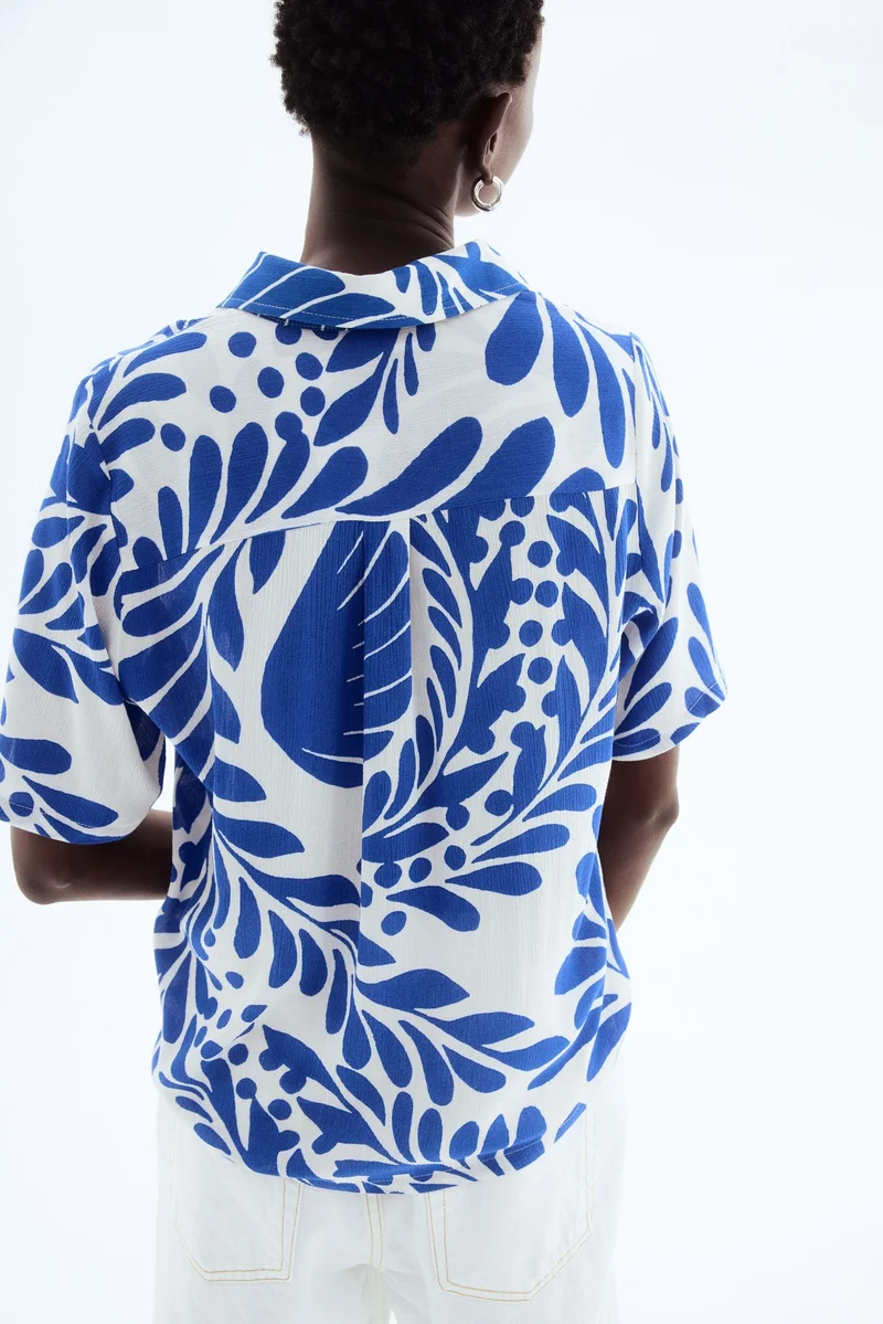 H&M Crinkled viscose shirt