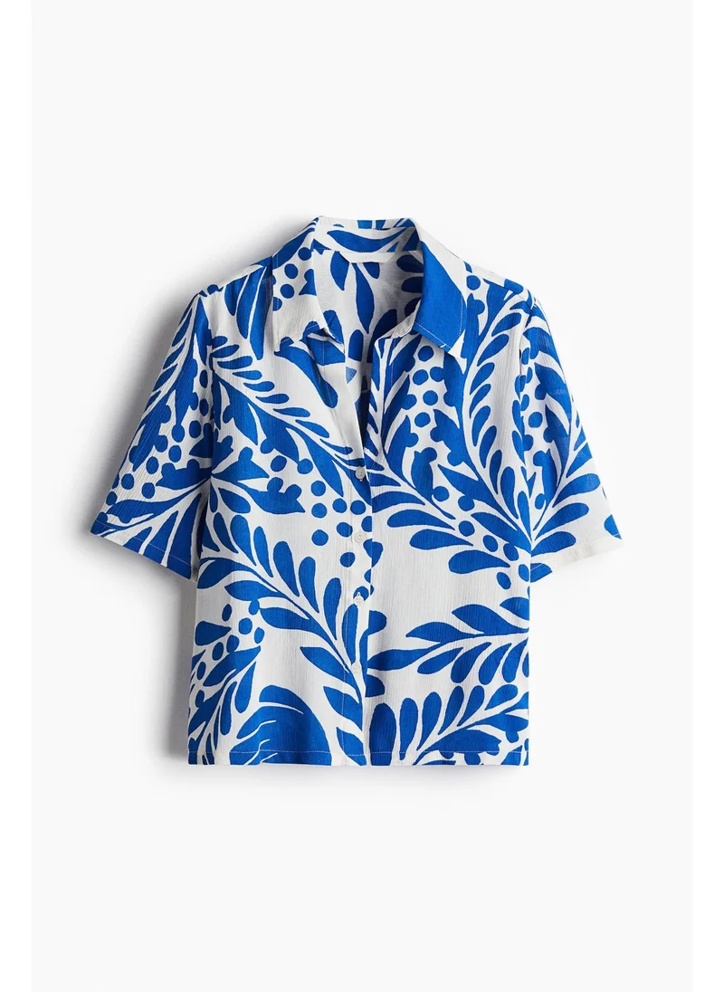 اتش اند ام Crinkled viscose shirt