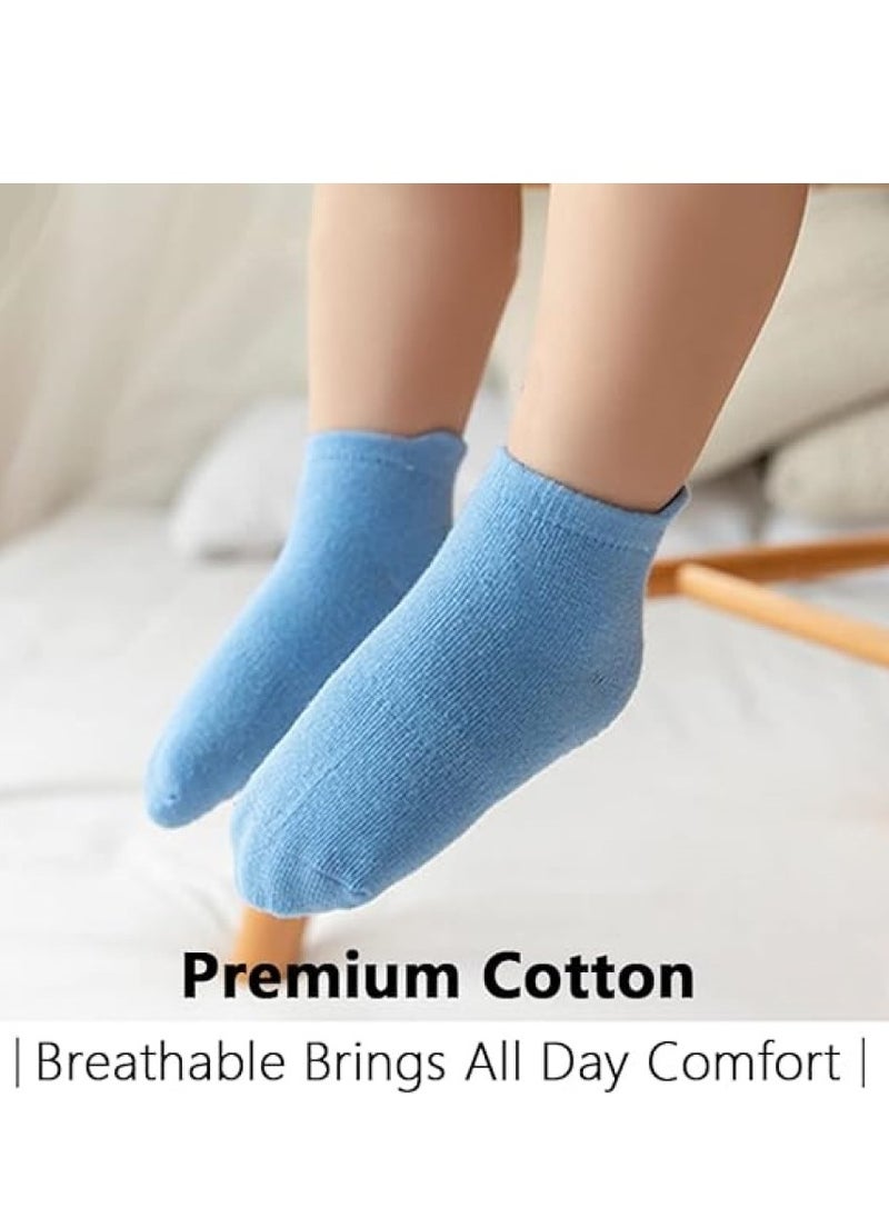 RATSAW 6 Pairs Kids Non-Slip Socks Toddler Anti Skid Sticky Socks Unisex Children Socks Winter Socks Cotton Socks Set Grip Crew Socks with Non-Slip Soles  - Image 2