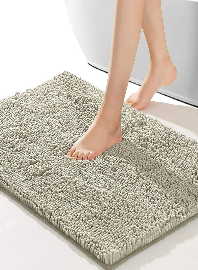 SPXTEX Chenille Bathroom Rugs Mat,31"x59"Washable Soft Shower Shag Bath Rugs Bathroom Rugs Bath Rugs for Bathroom Non Slip Bath Mats Extra Thick,Bathroom Runner Bathmat Accessories Decor,Beige - Image 1