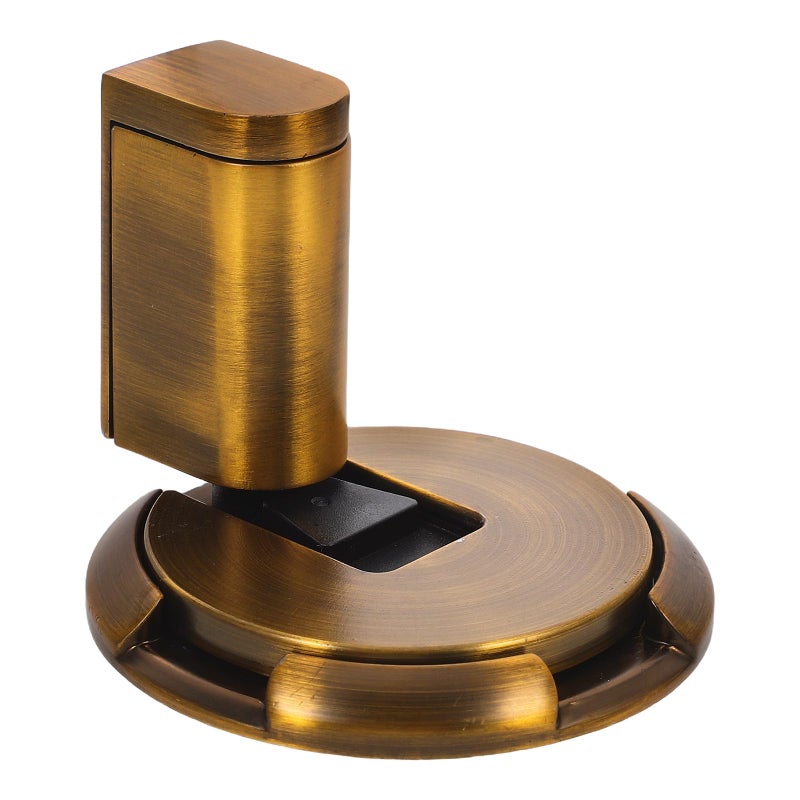 Gold Mechanical Door Stopper with Holder Floor Mounted Peel and Stick Door Stop - Image 2