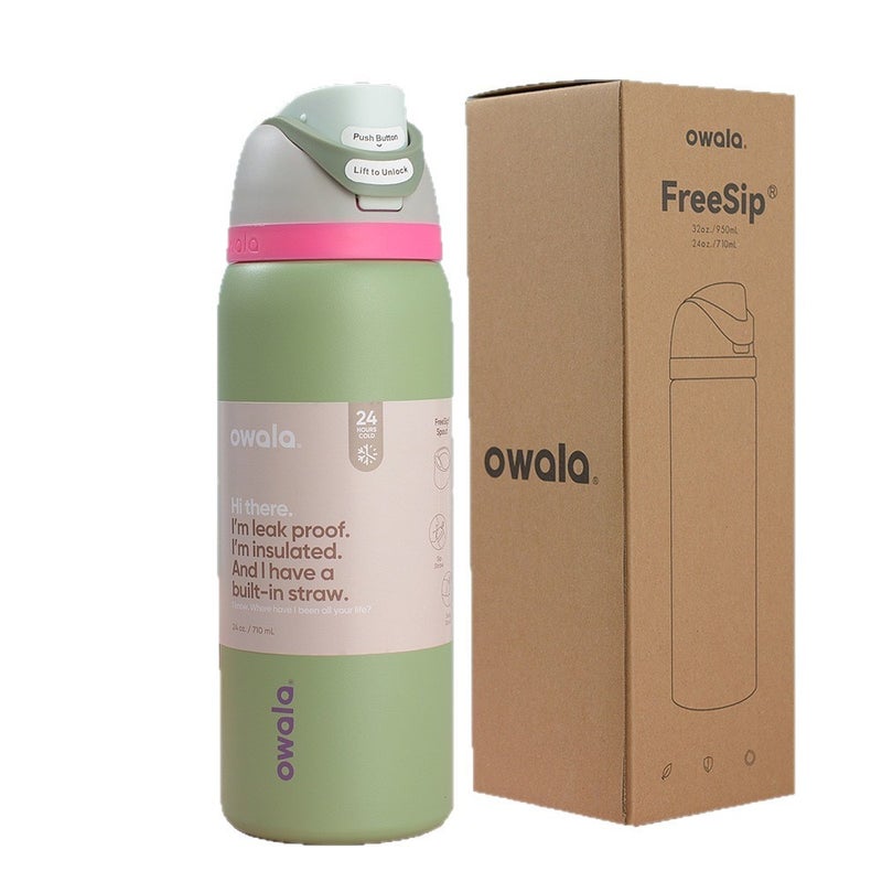Owala 32oz Vacuum Insulated Sports Bottle Stainless Steel Tumbler with Handle and Straw - Image 5