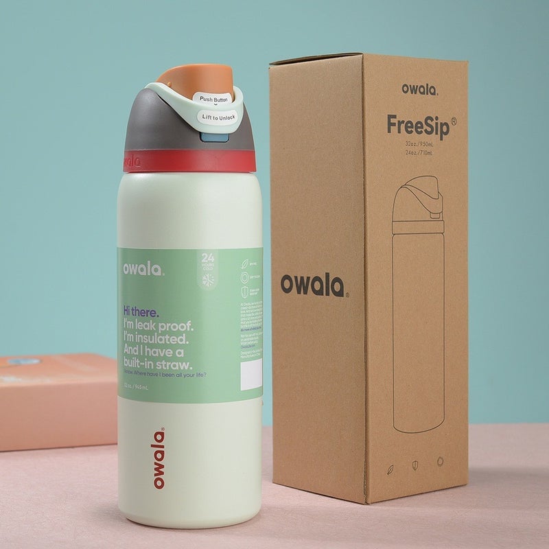 Owala 32oz Vacuum Insulated Sports Bottle Stainless Steel Tumbler with Handle and Straw - Image 2