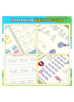 Y&D Magic Ink Copybooks for Kids Reusable Handwriting Workbooks Preschools Grooves Template Design and Aid Practice Copybook  - Image 3