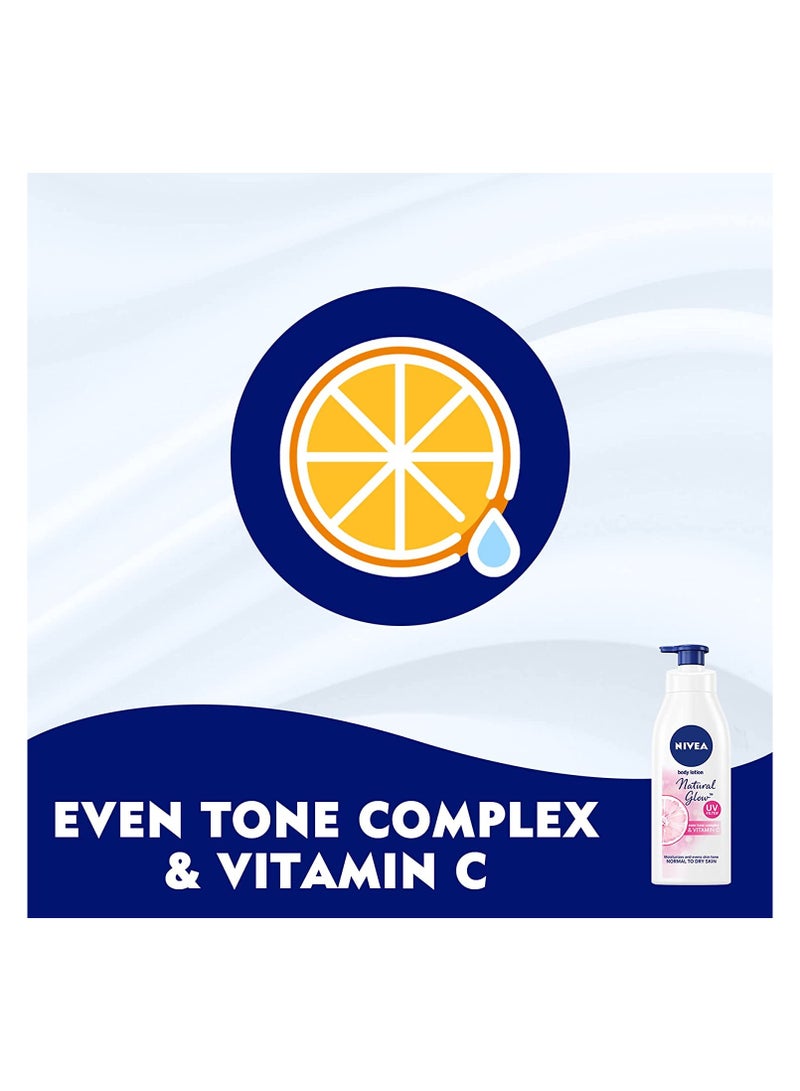 Nivea Natural Glow Even Tone Complex & Vitamin C Body Lotion 400ml - Image 3