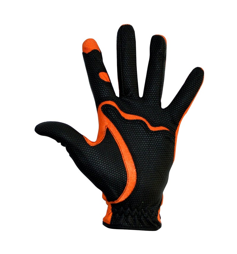 Fit39 EX Golf Gloves (Black/Orange) (Small), Multicolour - Image 2