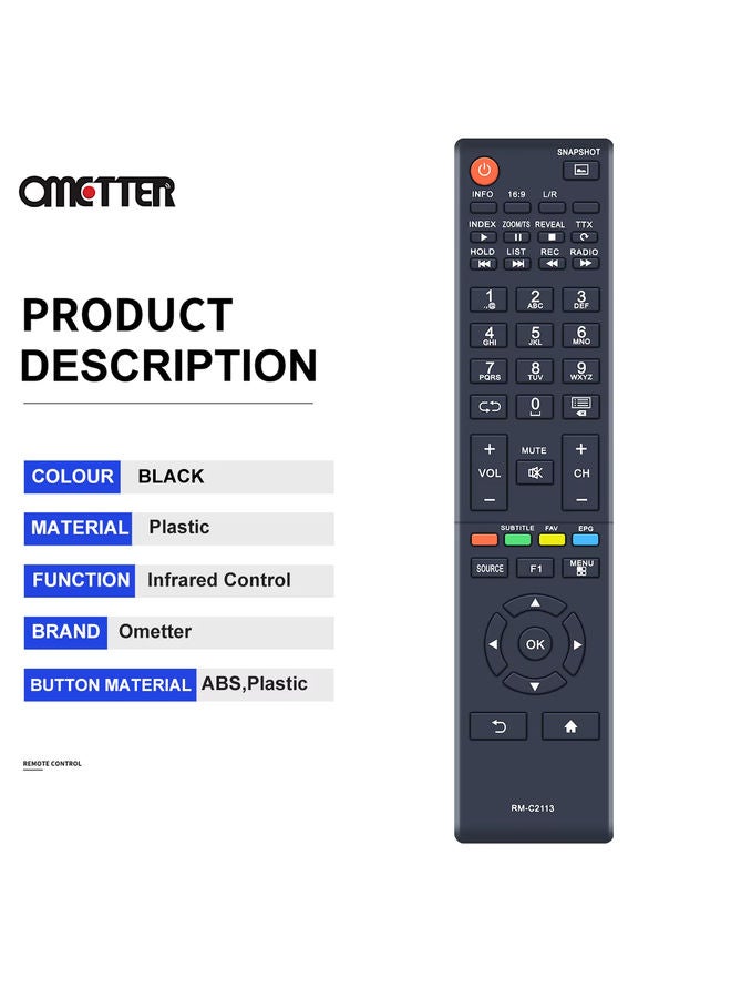 OMETTER RM-C2113 لجهاز JVC 4K OLED LCD سمارت HDTV LT55N552A LT-42N552A LT-43N552A LT42N552A LT43N552A LT49N552A LT-49N552A LT-55N552A