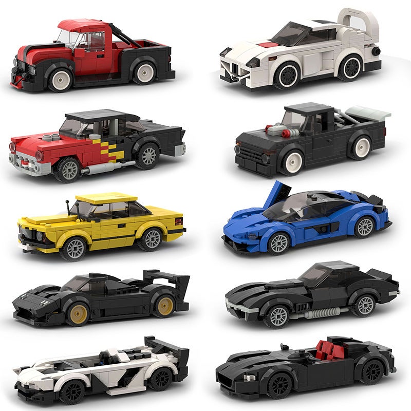 Children'S Toy Car Model Sports Car Compatible With Lego Racing Small Particles Diy Blocks Moc Puzzle Technology - Image 2