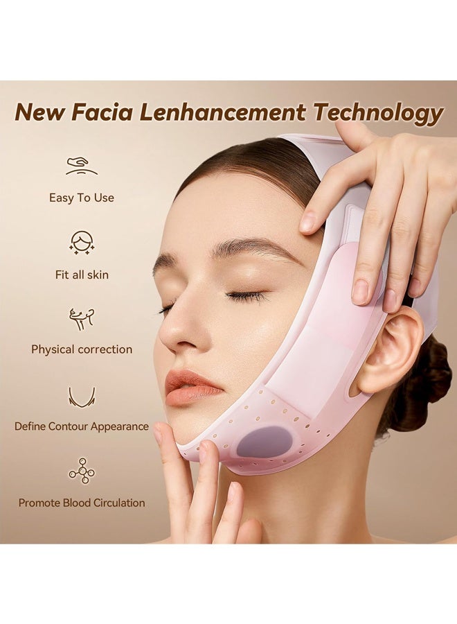 LLASIDO V-Line Mask Chin Up Mask Face Strap, Soft Silicone Chin Strap V Shaped Face Mask - Image 5