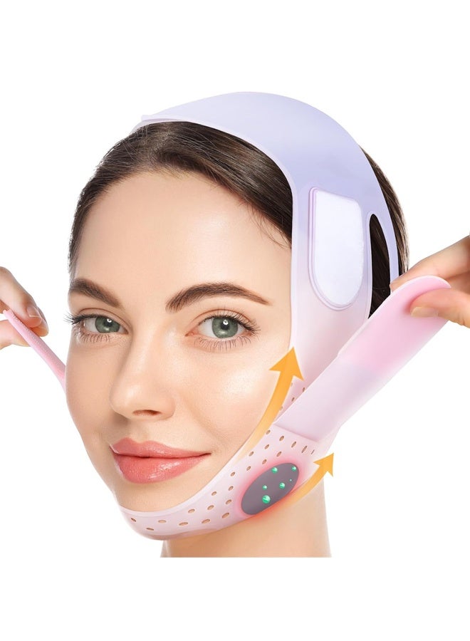 LLASIDO V-Line Mask Chin Up Mask Face Strap, Soft Silicone Chin Strap V Shaped Face Mask - Image 1