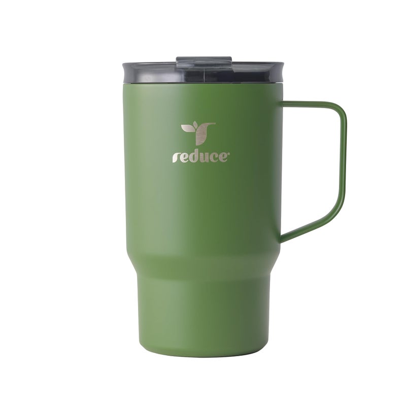REDUCE 18 oz Hot1 Stainless Steel Insulated Mug with Temperature Adjusting Lid - Dual-Wall Vacuum, Cupholder Friendly - Keeps Drinks Hot for 6 Hours - Ideal for Coffee, Tea & Other - Sage - Image 1