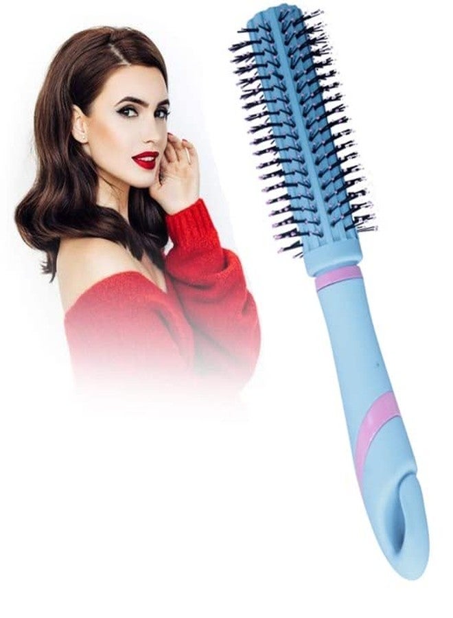 Ekan Round Brush For Blow Drying With Soft Nylon Bristles For Styling Curling And Straightening For Women And Girls (Random Color) - Image 1