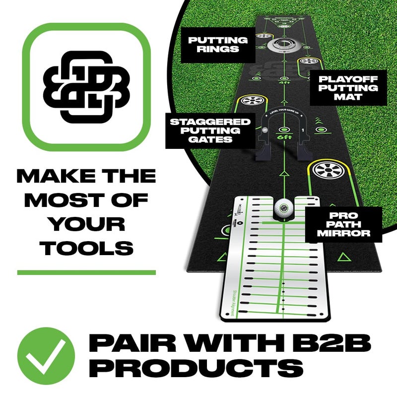 BACK 2 BASICS Golf Putting Rings 3-Piece Set, Golf Tool for Putting Practice Indoor and Outdoor, Ramp Ring u0026 Hole Reducers for Precision Training, Accuracy Drills at Home, Office u0026 Backyard Setups - Image 4