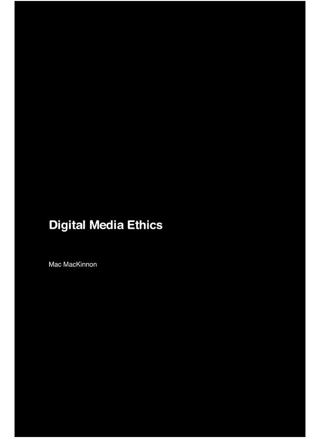 Digital Media Ethics  - Image 1