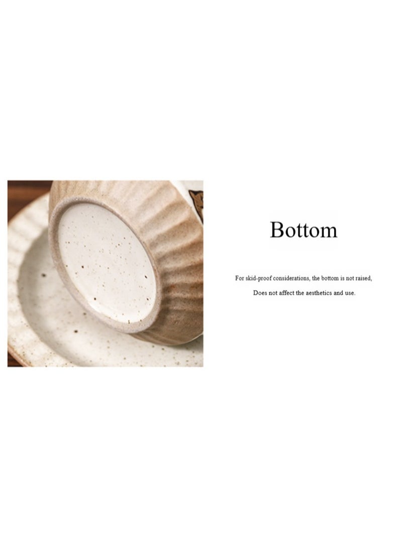 Anna 300ML Vintage Style Latte Art Ceramic Cup for Coffee and Tea - Image 3