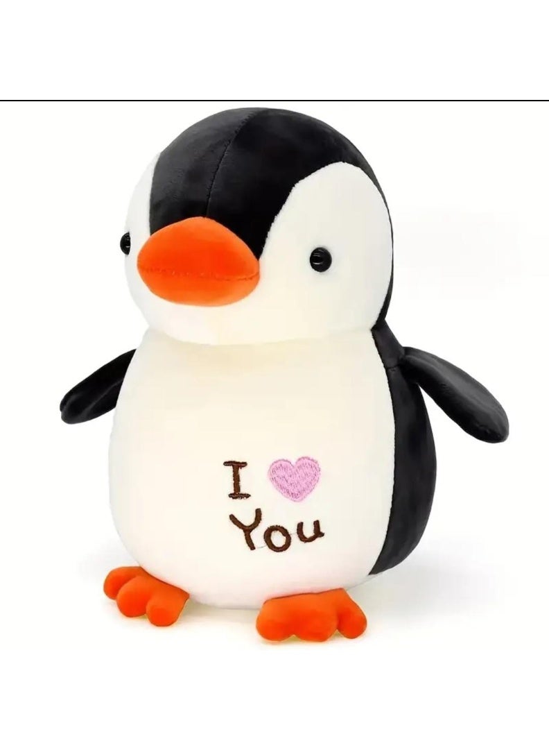 KRONFOL 1pc Cute Penguin Plush Doll - Soft Huggable Stuffed Animal Toy with Black & Pink Adorable Penguin Figure, Plush Gift for, Christmas, Birthdays, Valentines, Cuddly Companion for Bedtime & Decor - Image 2