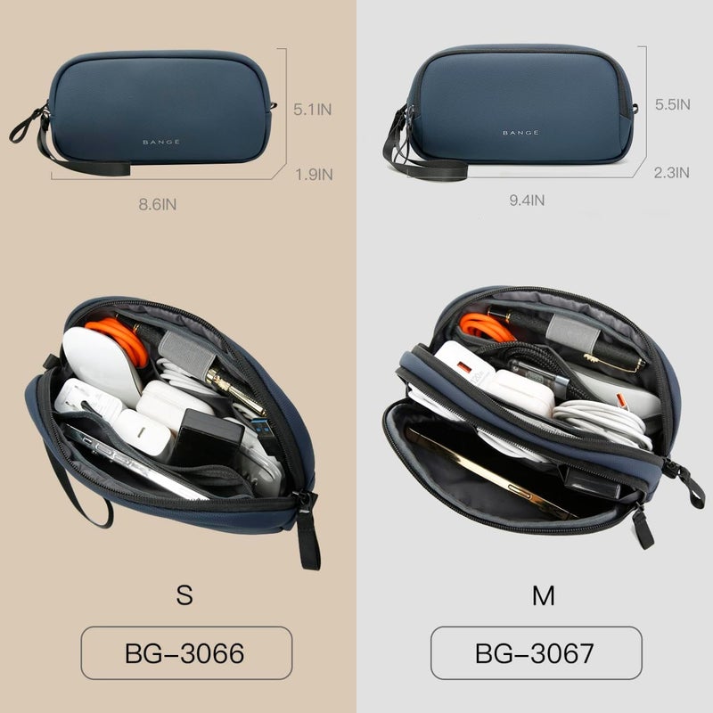 BANGE Cable Organizer Pouch， Travel Water Resistant Tech Accessories Bag Carry Storage，Electronic Organizer Accessory Case for Charger, Cables, Power Bank - Image 3