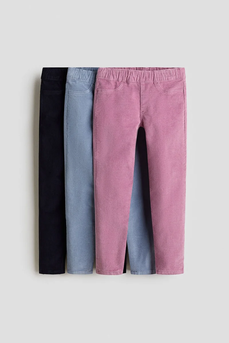 H&M 3-pack corduroy jeggings