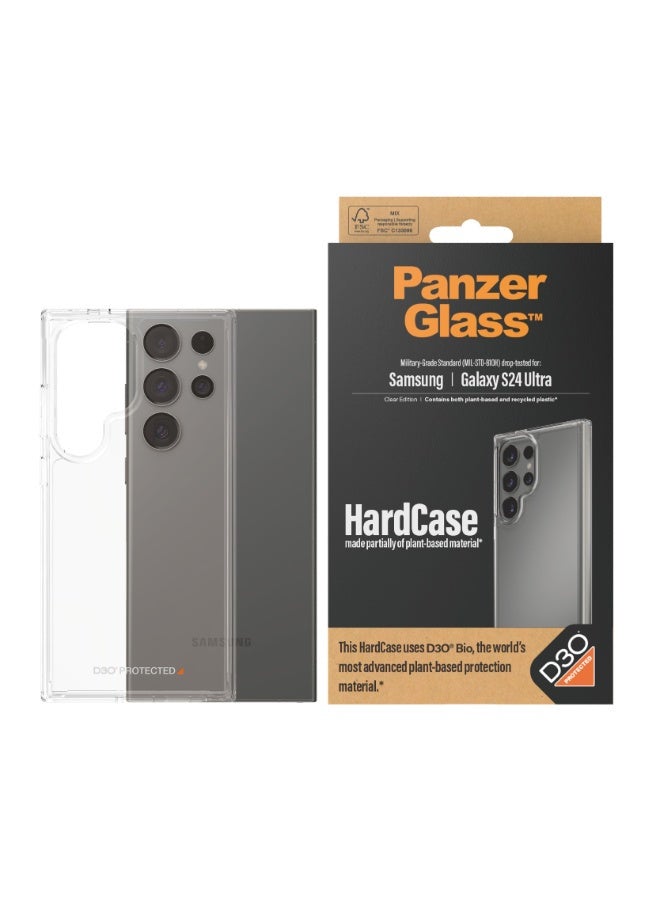 PanzerGlass جراب PanzerGlass HardCase مع D3O لهاتف Samsung Galaxy S24 Ultra | غطاء خلفي للحماية من الصدمات والسقوط، مع طلاء مضاد للخدش ومضاد للاصفرار، نحيف وخفيف الوزن، متوافق مع الشحن اللاسلكي - شفاف - Image 1
