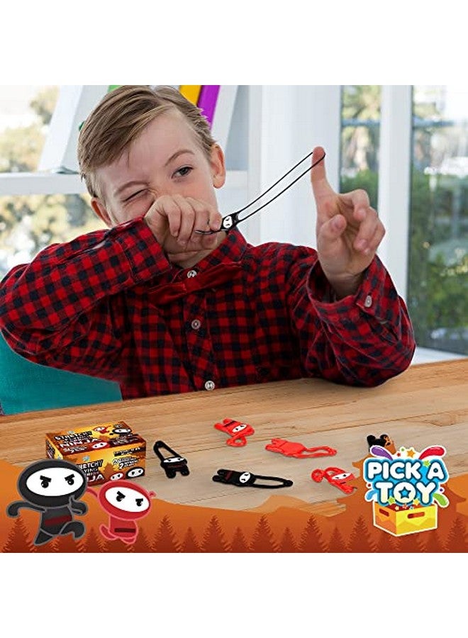 PICK A TOY Stretchy Flying Ninjas 24-Pieces, Slingshot Toys for Boys And Girls, Easter Egg Filler, Karate Birthday Goodie Bags Stuffer And Ninja Party Favors Supplies - Image 4