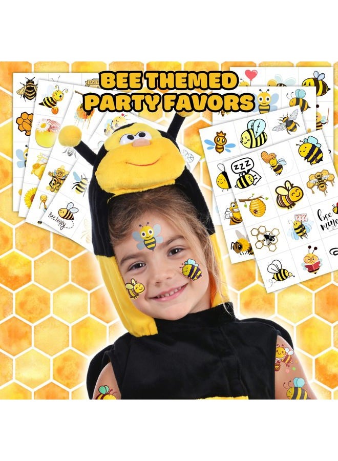 96PCS Bee Pre-Cut Temporary Tattoos for Kids - Cute Party Favors & Decorations, Perfect for Birthday Parties, School Prizes, and Themed Gifts for Boys & Girls - Image 2