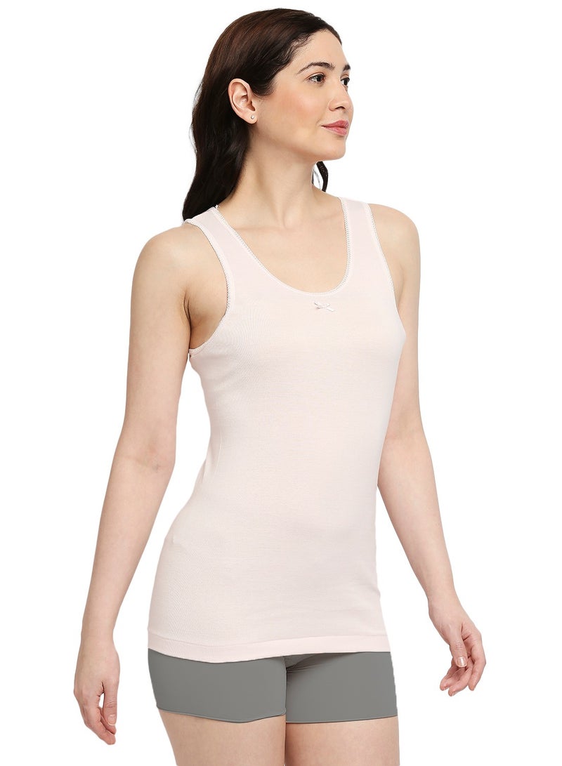 BYC WOMEN'S COTTON VEST (PACK OF 3) - PINK  - Image 4