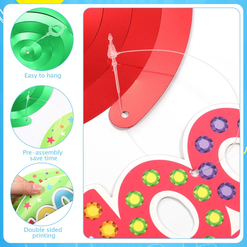 Nezyo 32 Pcs 100th Days of School Decorations Happy 100th Day of School Hanging Swirls Ceiling Hanging Banner Streamers for Student Classroom Kindergarten Preschool Primary Party Decor Supplies - Image 4