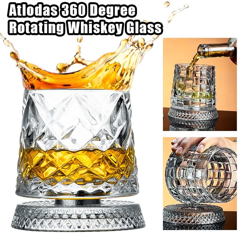 Crystal rotating glass, high-end feel, trendy and stress-relieving rotating cup, suitable for home use, whiskey glass, spirits glass, and liquor glass. - Image 3