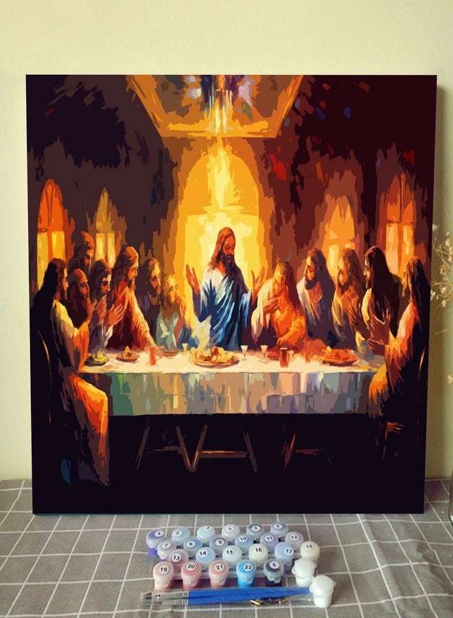 Aihonmin The Last Supper DIY Paint by Numbers, da Vinci Artwork,Canvas Oil Painting Kit for Kids & Adults, 16 X 20 inches Drawing Paintwork with Paintbrushes, Acrylic Pigment (Frameless) - Image 1